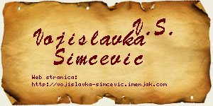 Vojislavka Simčević vizit kartica
